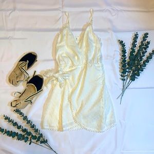 ☆ Cream Dotted Dress with Liner ☆